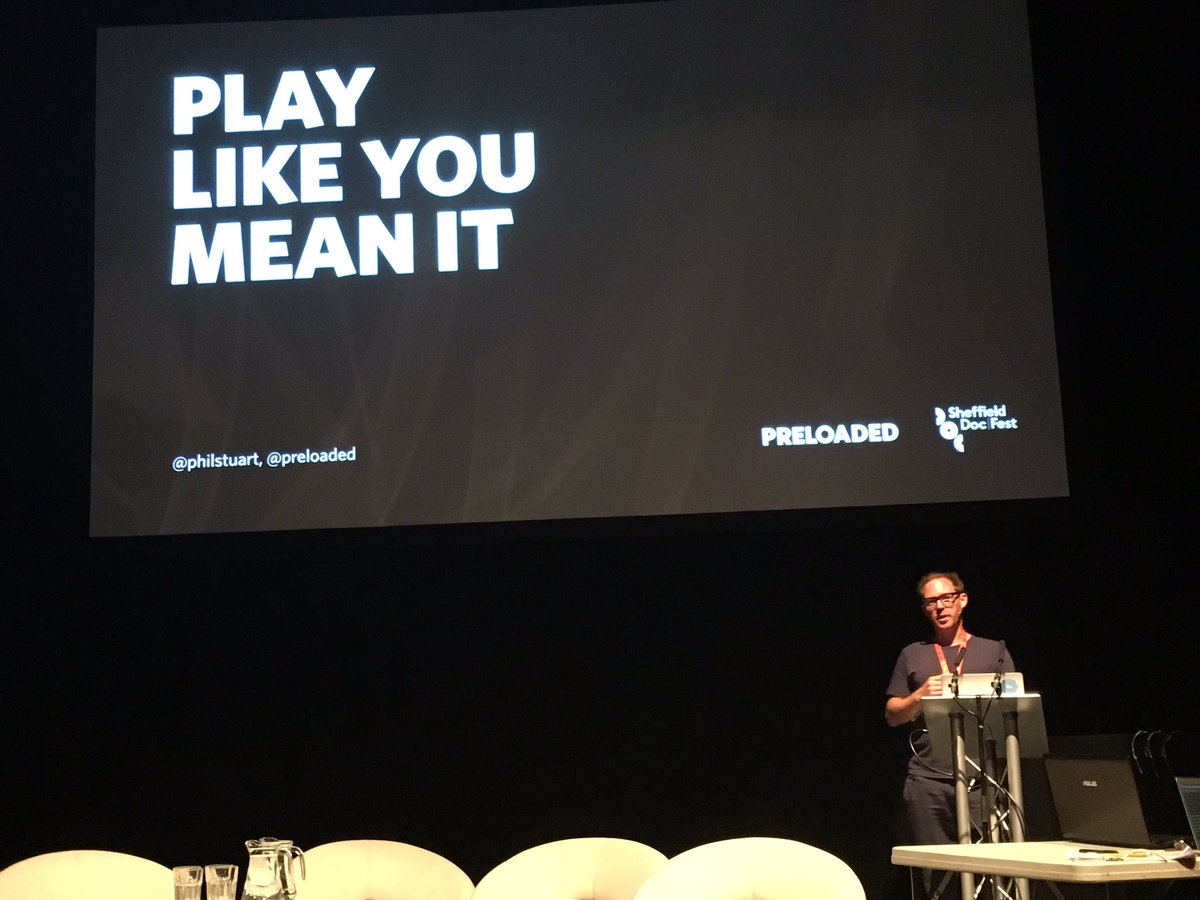 sheffdocfest's tweet photo. Phil Stuart from @Preloaded changes our reception around games with the first talk at the Alternate Realities Summit #sheffdocfest https://t.co/0bnPZaWFw7