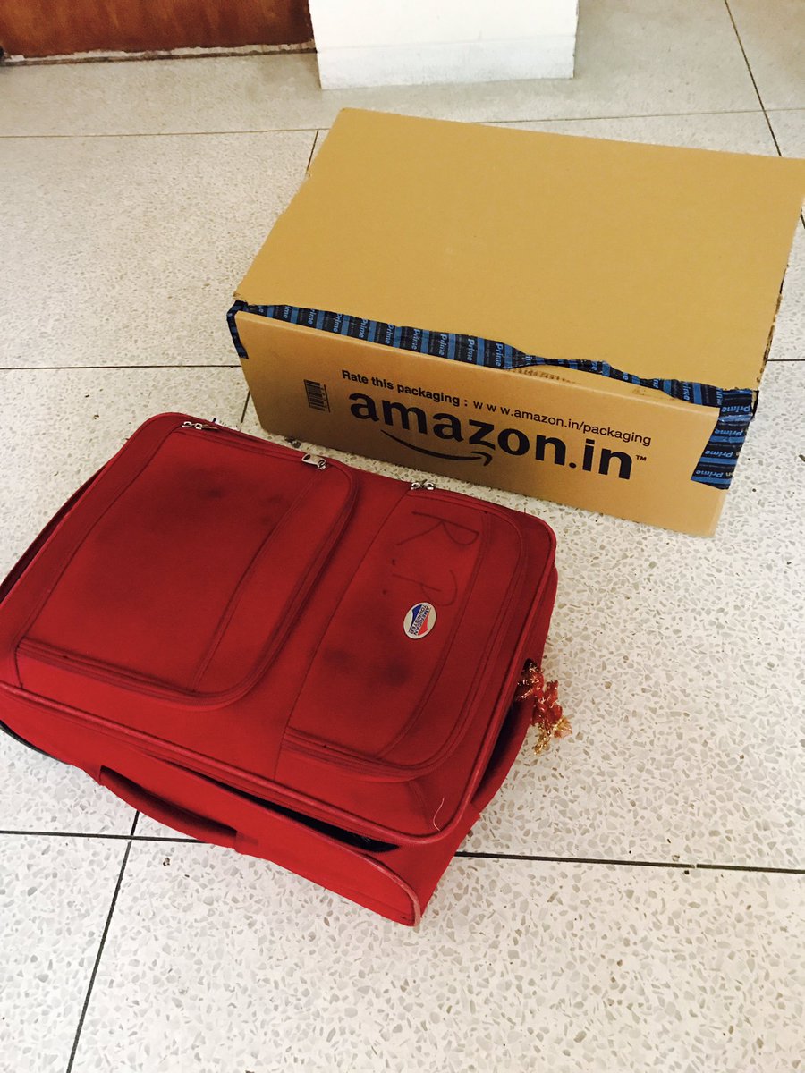 whywhywhy_how's tweet photo. This is CRIMINAL- @amazonIN should fire the person who packed a small packet of underwear in this carton. @JeffBezos #ThinkOfTheEnvironment https://t.co/x0OnLMZTy1