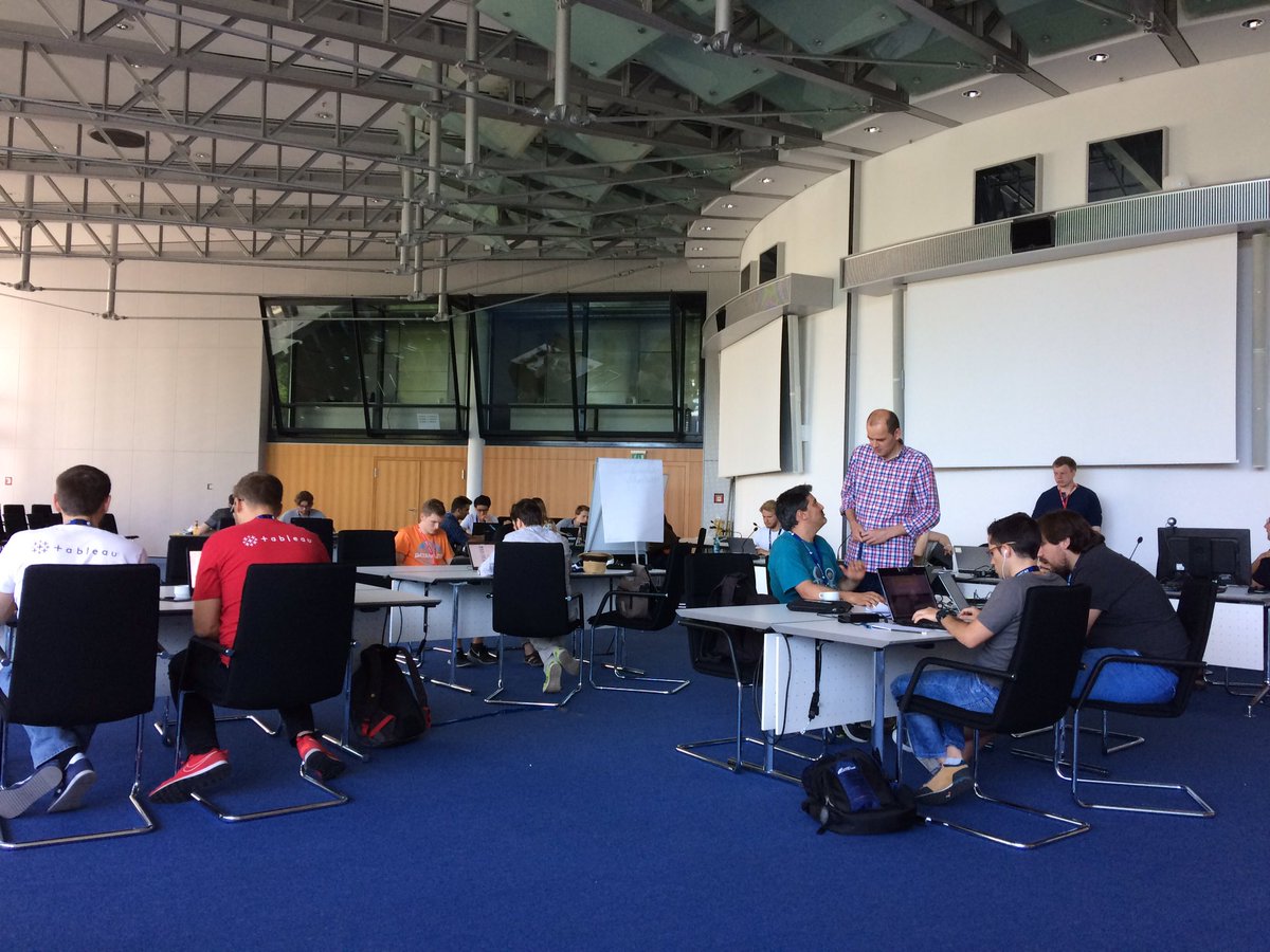 eumetsat's tweet photo. #Datanauts working hard on projects on day 2 of #DataVizRm  hackathon @eumetsat @CopernicusEU @CMEMS_EU https://t.co/knyuhODW4v