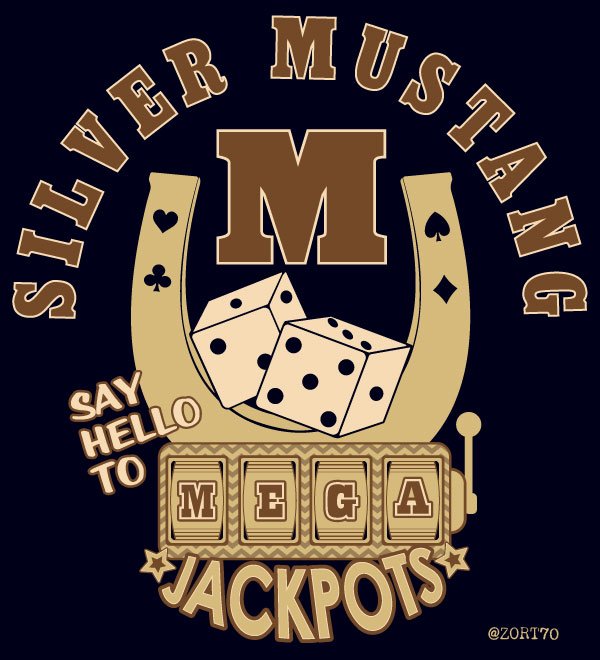 Zort70Designs's tweet photo. A new #TwinPeaks2017 inspired design "Say Hello Yo Mega Jackpots" #Casino #silvermustang #tshirt #design #tv #scifi #geek https://t.co/vrTspYsB1R