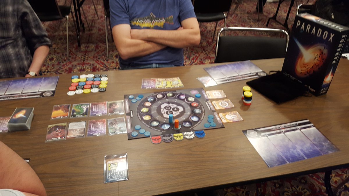 archgamingnet's tweet photo. Day 2 of DieCon in the books. 7 games played. Favorite? Paradox by @suhreman  and @Split2ndGames https://t.co/herlPCtsvL