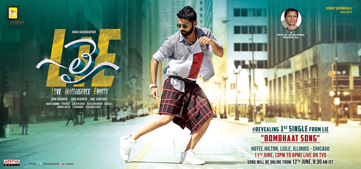 Meghafans_off's tweet photo. #Bombhaat #single from d movie #Lie is soon @actor_nithiin @akash_megha Can't wait😍😍 https://t.co/x1lMM2O6w5