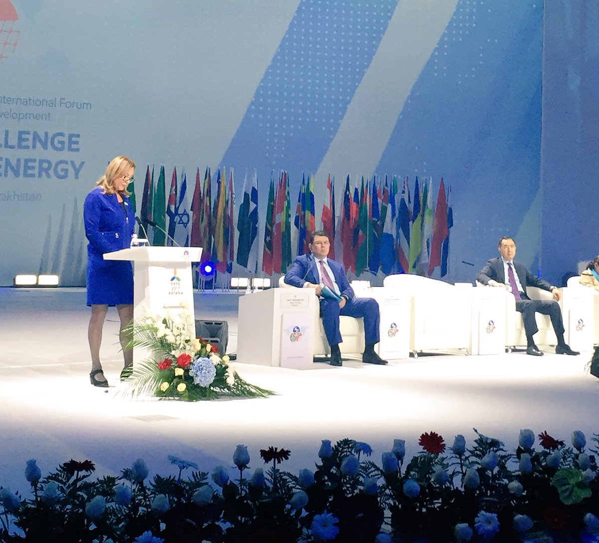 CNNCreate's tweet photo. #climatechange 'The clock is already at 10 past midnight' @algayerova @UNECE @EXPO2017Astana #AstanaExpo2017 #sustainableenergy #CNNCreate https://t.co/m4FTSu7eMe