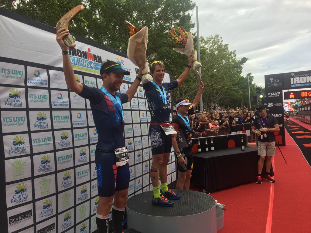 Medal presentation for the #IMCairns men's race <a href="/TheCairnsPost/">Cairns Post</a>