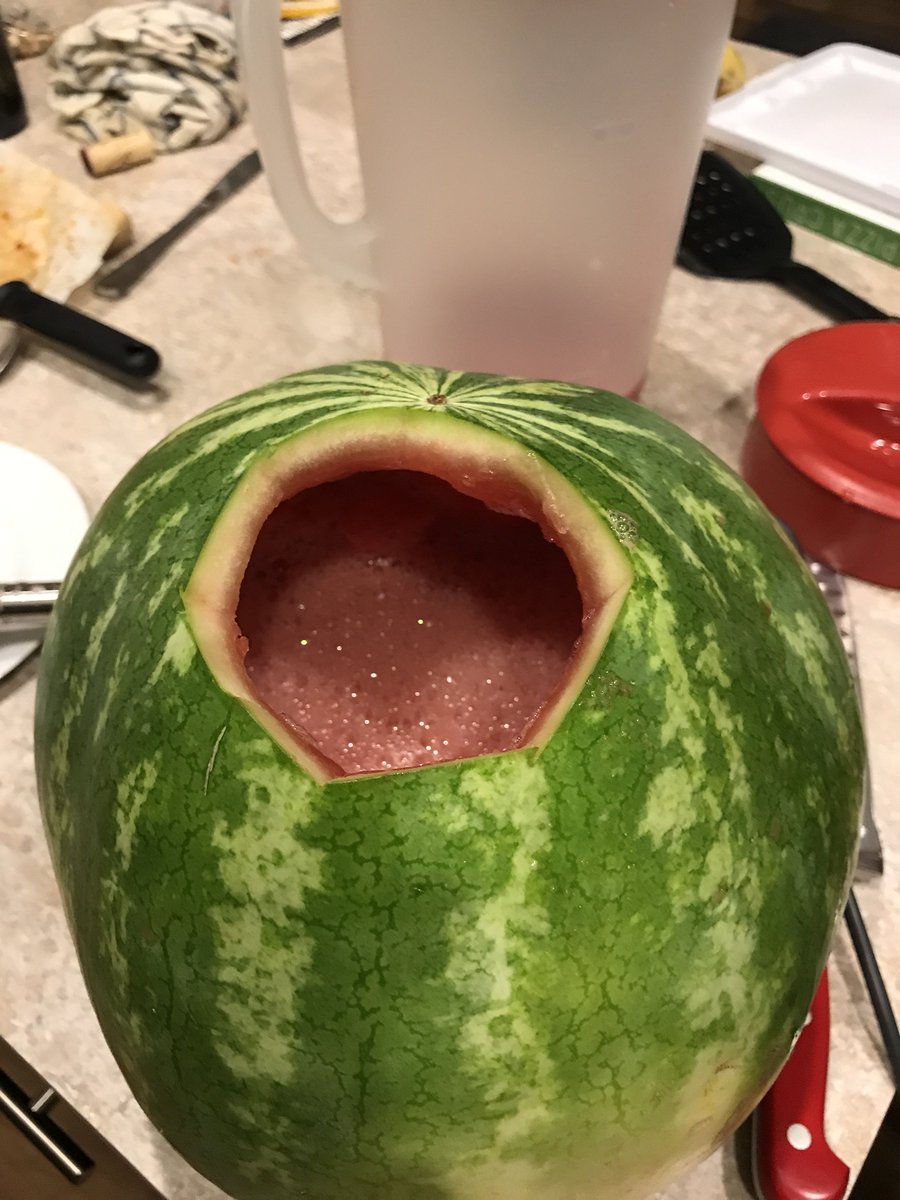 In a strange turn of events, I may have stuck a hand blender into a watermelon tonight. <a href="/altonbrown/">Alton Brown</a>