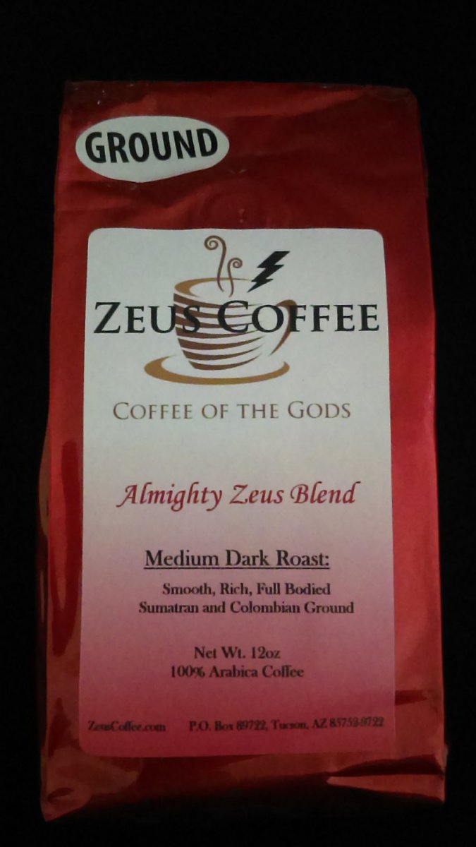 ZeusCoffee's tweet photo. Almighty Zeus - The perfect coupling of Sumatran and Colombian beans creates this smooth, rich, full-bodied blend. Our signature coffee! https://t.co/f1iws8d9lJ