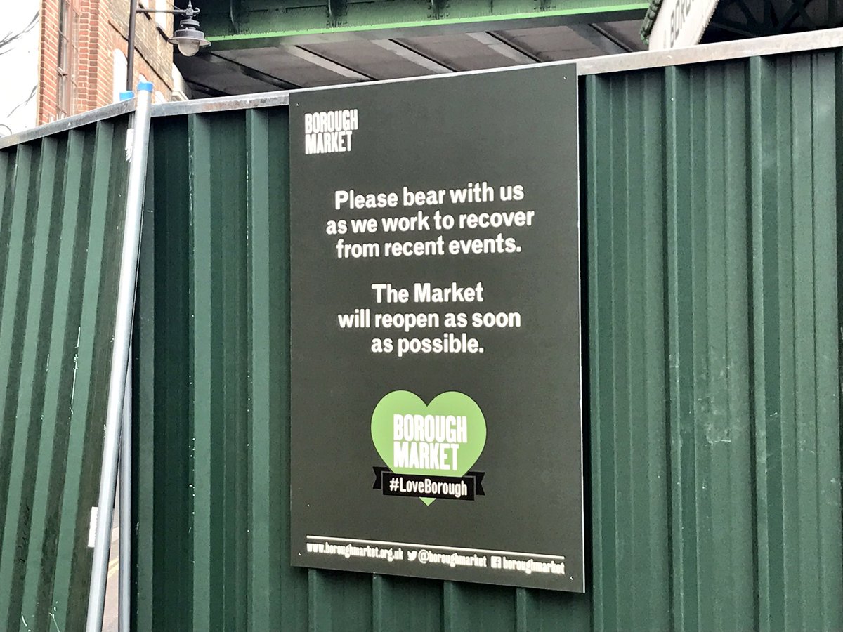 #loveborough notice from @boroughmarket on Stoney Street #londonbridge