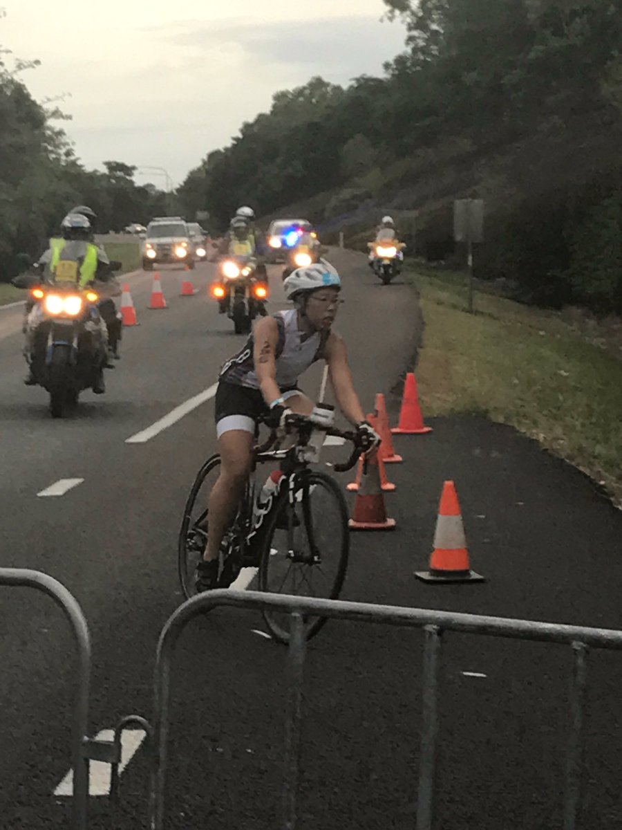 The last cyclist is on the home stretch coming through Smithfield in the #IMCairns but still has a 42km marathon to run 😳<a href="/TheCairnsPost/">Cairns Post</a>