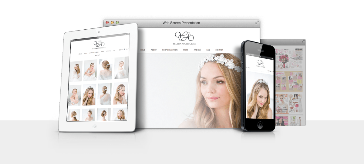 Yelena Bridal Accessories portfolio | Active Webdezign buff.ly/2rjgjtt #wedding #inspiration #ecommerce