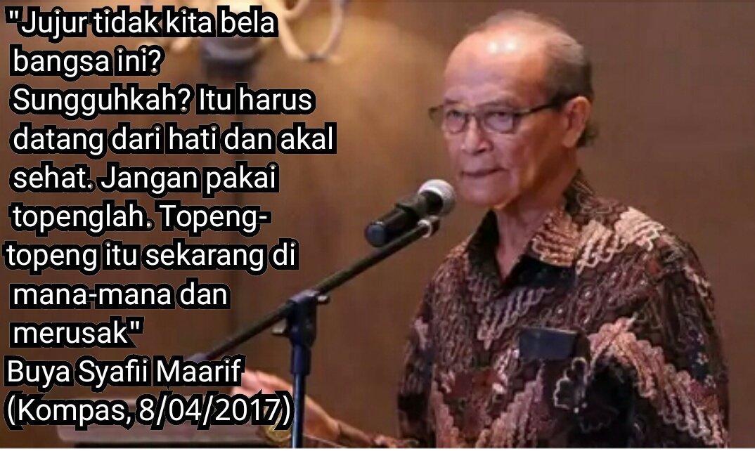 JIBPost's tweet photo. "Jangan pakai topenglah. Topeng-topeng itu sekarang di mana-mana dan merusak" https://t.co/5D617sViE8