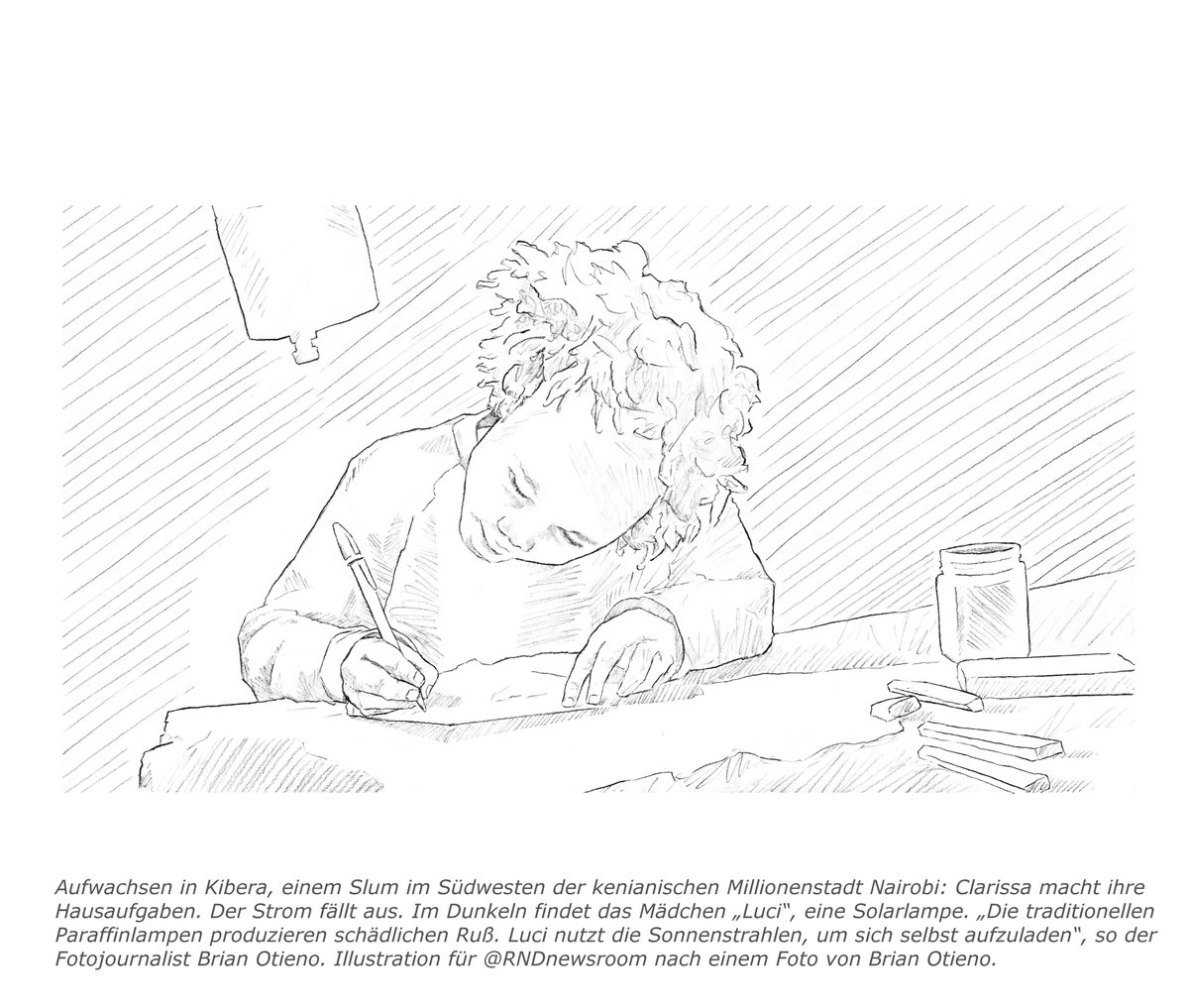 stadtmaulwurf's tweet photo. Clarissa doing her homework.
Lights went off.
In the dark she found a solar lamp to continue studying in Kibera.
#docuimage @RNDnewsroom https://t.co/PyocD0SXRt