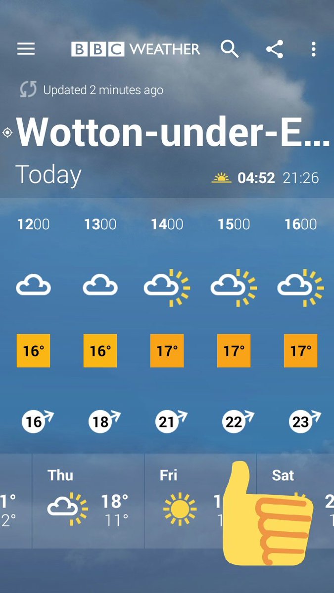 monsterboot's tweet image. Today's BBC Weather forecast for Wotton-under-Edge: Sunny Intervals. Max 17°C, min 12°C. bbc.co.uk/weather/2633511