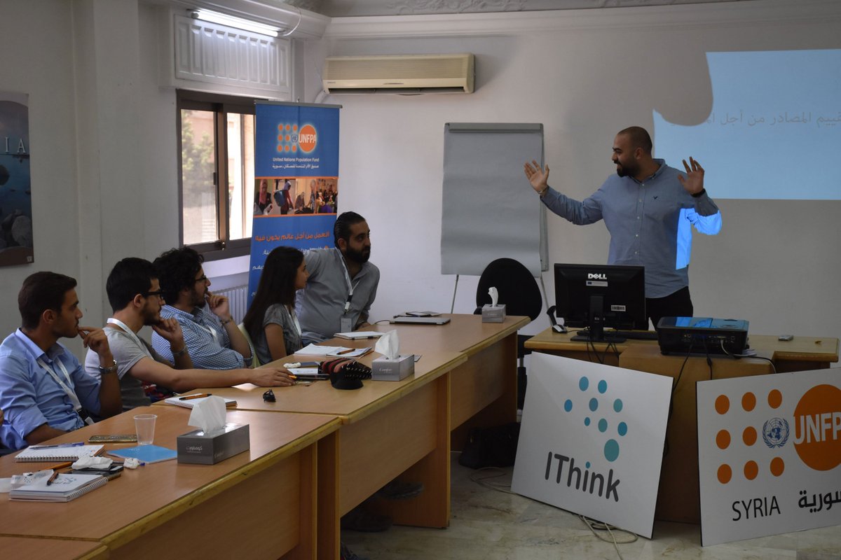 UnfpaSyria's tweet photo. Working with @IThinkSyria initiative to develop a #youth network who are equipped with significant skills in #Media and #Digital Literacy. https://t.co/dGLrRfQ8qi
