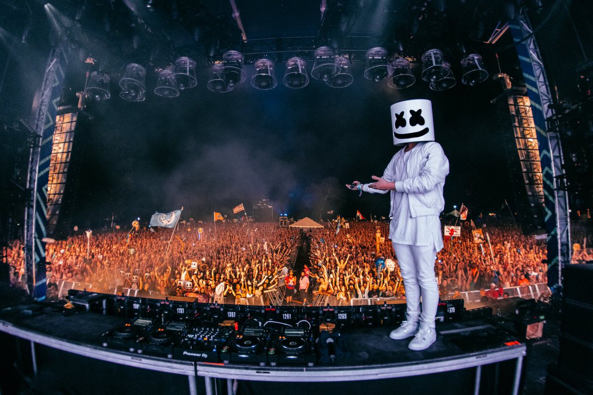 marshmello's tweet image. Thank you so much @Bonnaroo ❤ tonight was so special