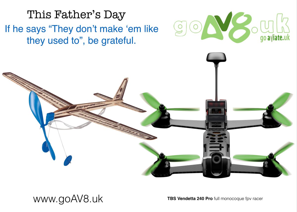 goAV8_uk's tweet photo. This #FathersDay ... #fpv #fpvflying #drones #droneracing #quaddiction #fpvaddiction #drone #tinywhoop #tinywhoopee #dronelife #uav #rc https://t.co/hz7GPJ7iCb