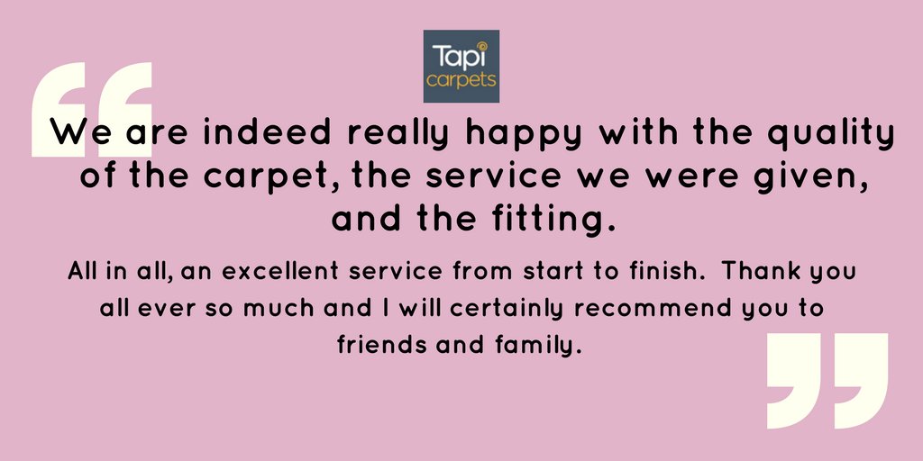 Tapi_Carpets's tweet photo. We're delighted that this #TapiHapi customer was so pleased with their brand new floor https://t.co/QRhwnFIxgC