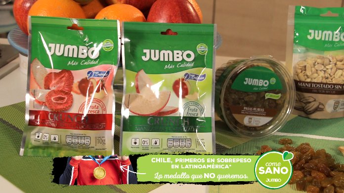 Chile ocupa el 1er lugar de Latinoamérica en sobrepeso. #HayQueDarloVuelta #ComeSano ¡Súmate a este compromiso! <a href="/JumboChile/">Jumbo Chile</a> <a href="/connieachurra/">Connie Achurra 💜💚</a>