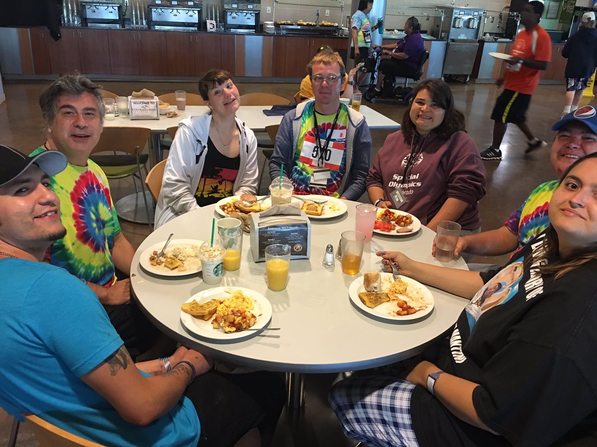 SpecOlympicsCO's tweet photo. Breakfast for the Champions! Fueling up for the last day of competition at Summer Games presented by Spectrum! #SOCOSummerGames17 https://t.co/nOE6IsWdba