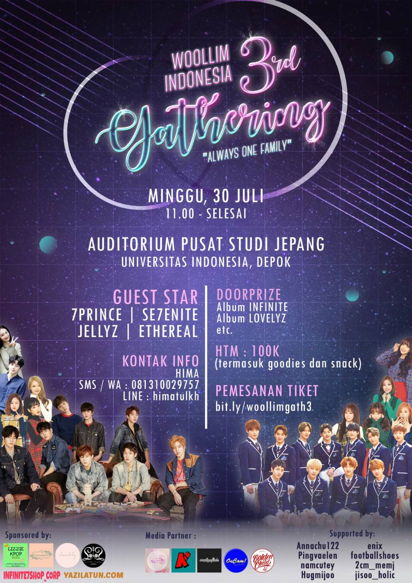 [INA] Let's Have Fun All Inspirit, Lovelinus &amp; GNCD Stans!
"Woollim Indonesia 3rd Gathering"

ℹ: bit.ly/woollimgath3
 #3rdWoollimINAGath