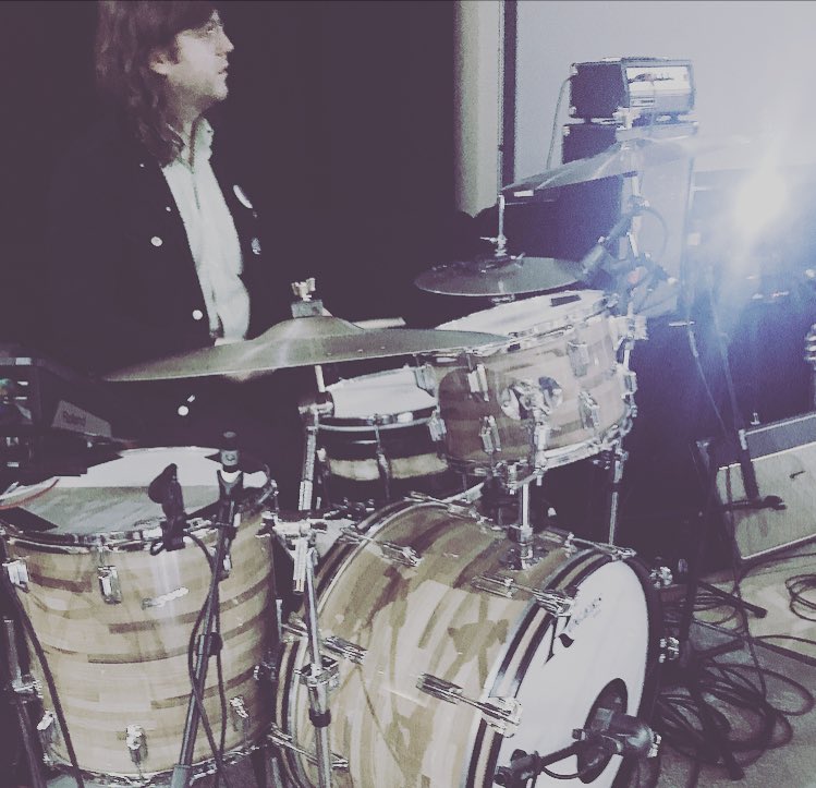 barkbydrumco's tweet photo. @MikeGPMonaghan giving the 14x8 handmade @barkbydrumco stavedrum a going over in soundcheck 😍Rodgers kit sounded 😘 #sheffieldcityhall https://t.co/MG6L1hc194