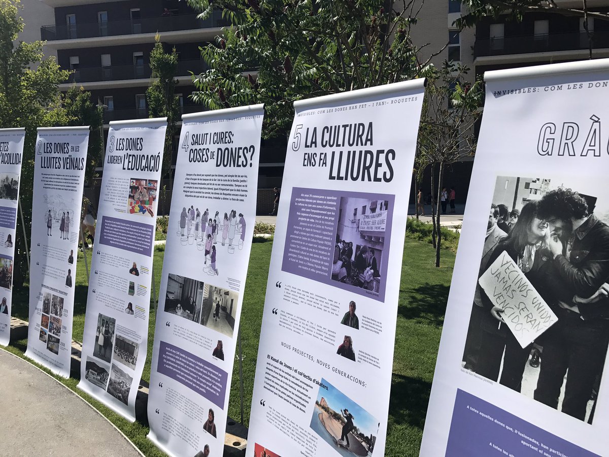 JXCatNouBarris's tweet photo. A la inauguració de la #PlaçadelesDones al barri de Roquetes.#NBdetots https://t.co/1gv55bSdrg