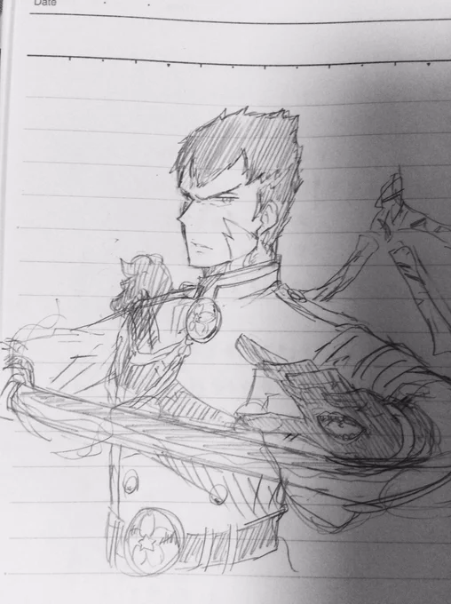 作業の息抜きに私がコンパスで使ってるキャラ描いたので置いときます
線が汚いとか言わない言わない((震え 