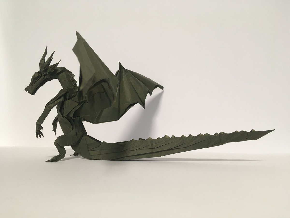 わっつぁん ミラボレアス 作者名 わっつぁん 折り手 わっつぁん 神谷さんのエンシェントドラゴンのカド配置を参考にしました 折り紙作品 モンスターハンター