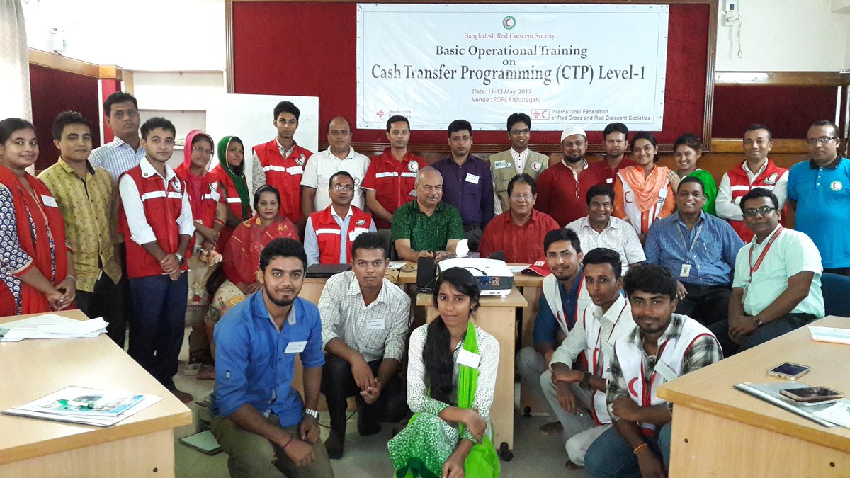 RaquibRony's tweet photo. .@BDRCS1, supported by #IFRC & funded by #AmCross started a 3 days Cash Transfer Programming #CTP L-1 training @ #Kishoreganj, #Bangladesh. https://t.co/C5OzaGQA5B