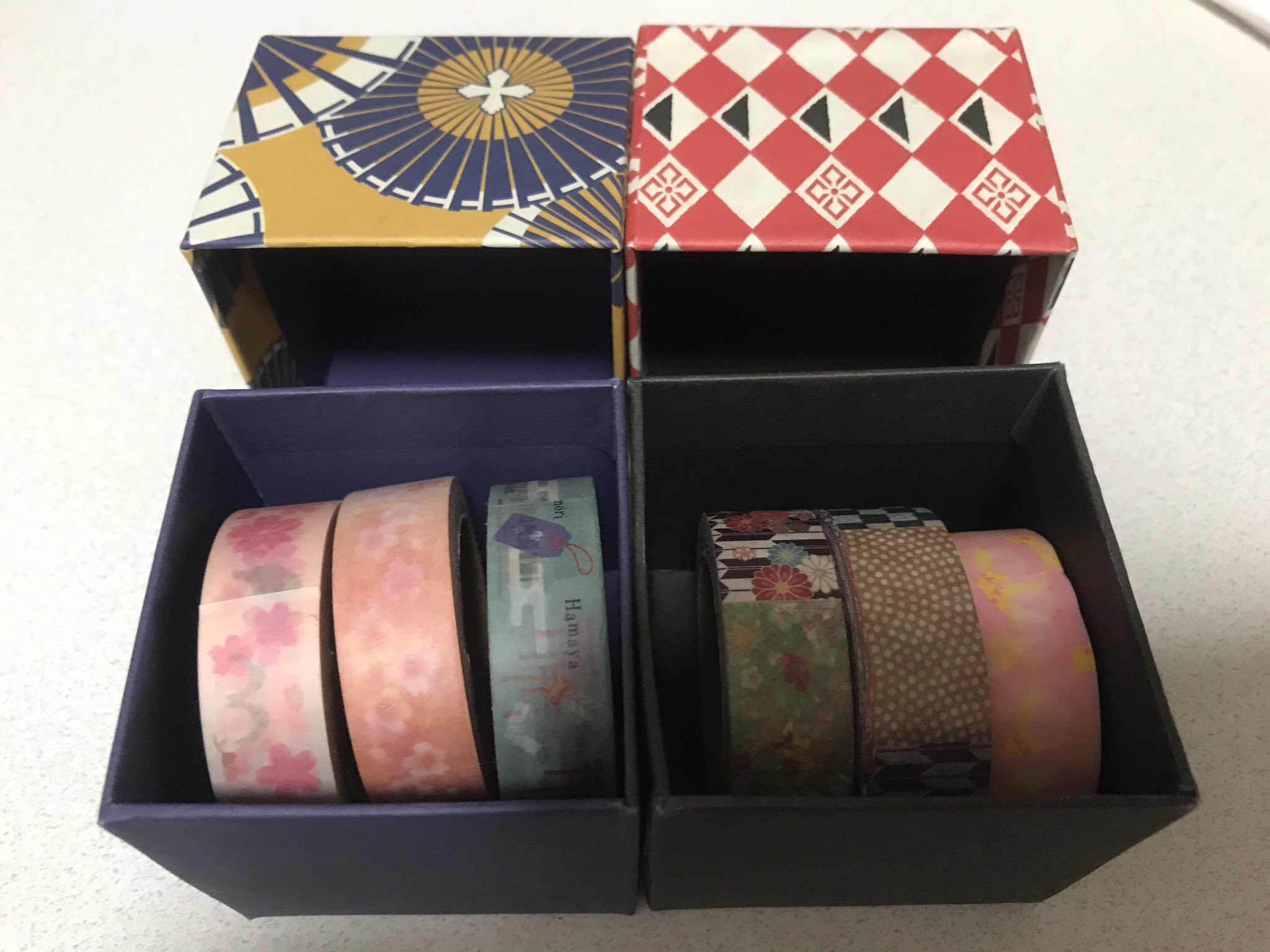 توییتر むじ در توییتر ダイソーの和柄化粧箱めっちゃ可愛い マスキングテープ入れにちょうどいい T Co Tfkgzo1ww4