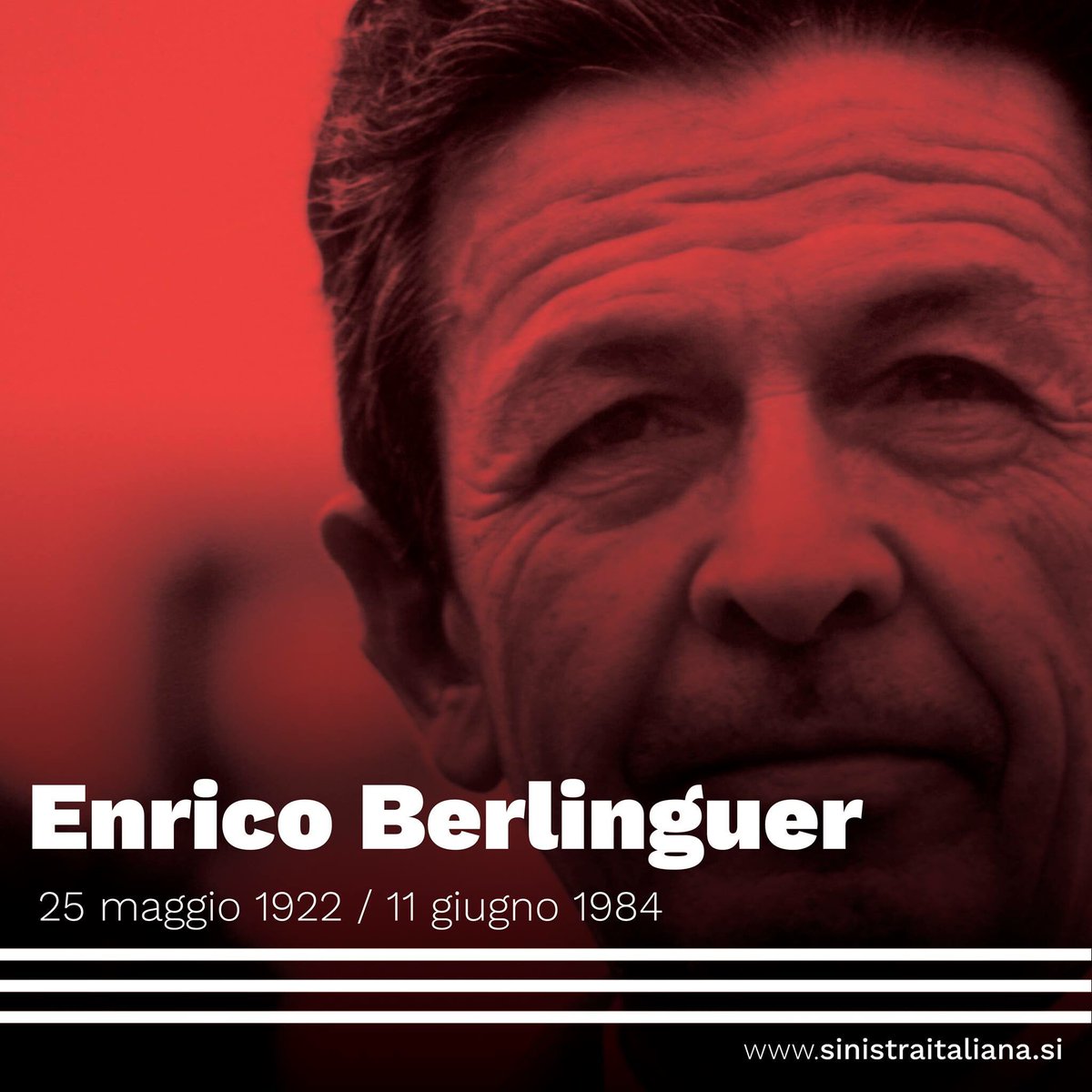 NFratoianni's tweet photo. La lotta per cambiare e trasformare il mondo è una prova che può riempire degnamente una vita
Enrico #Berlinguer https://t.co/n2UhPTk2oB
