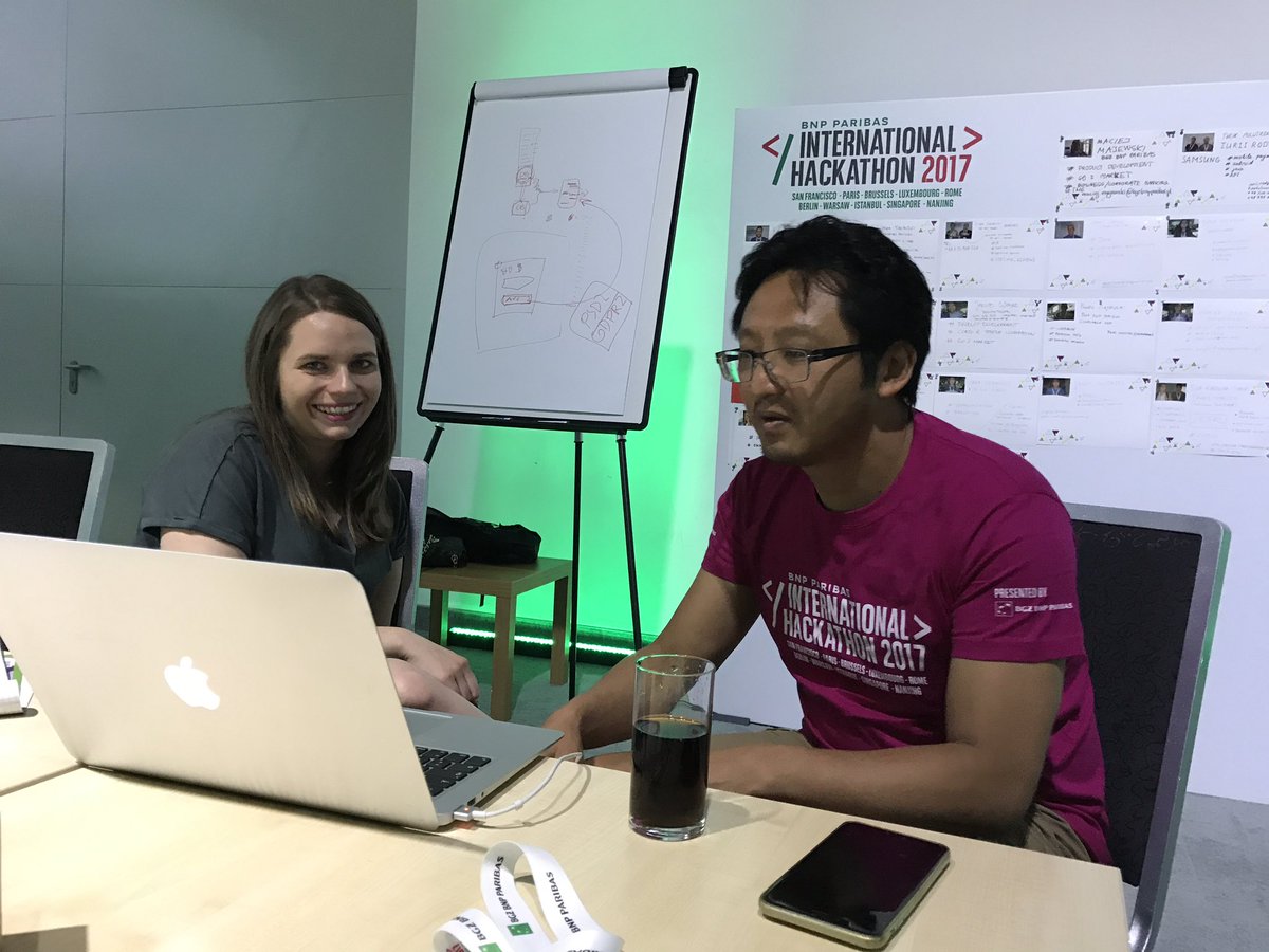gedisius's tweet photo. Team #moneyfriend preping pitch at #warsaw #InternationalHackathon https://t.co/N6ghqL96yp