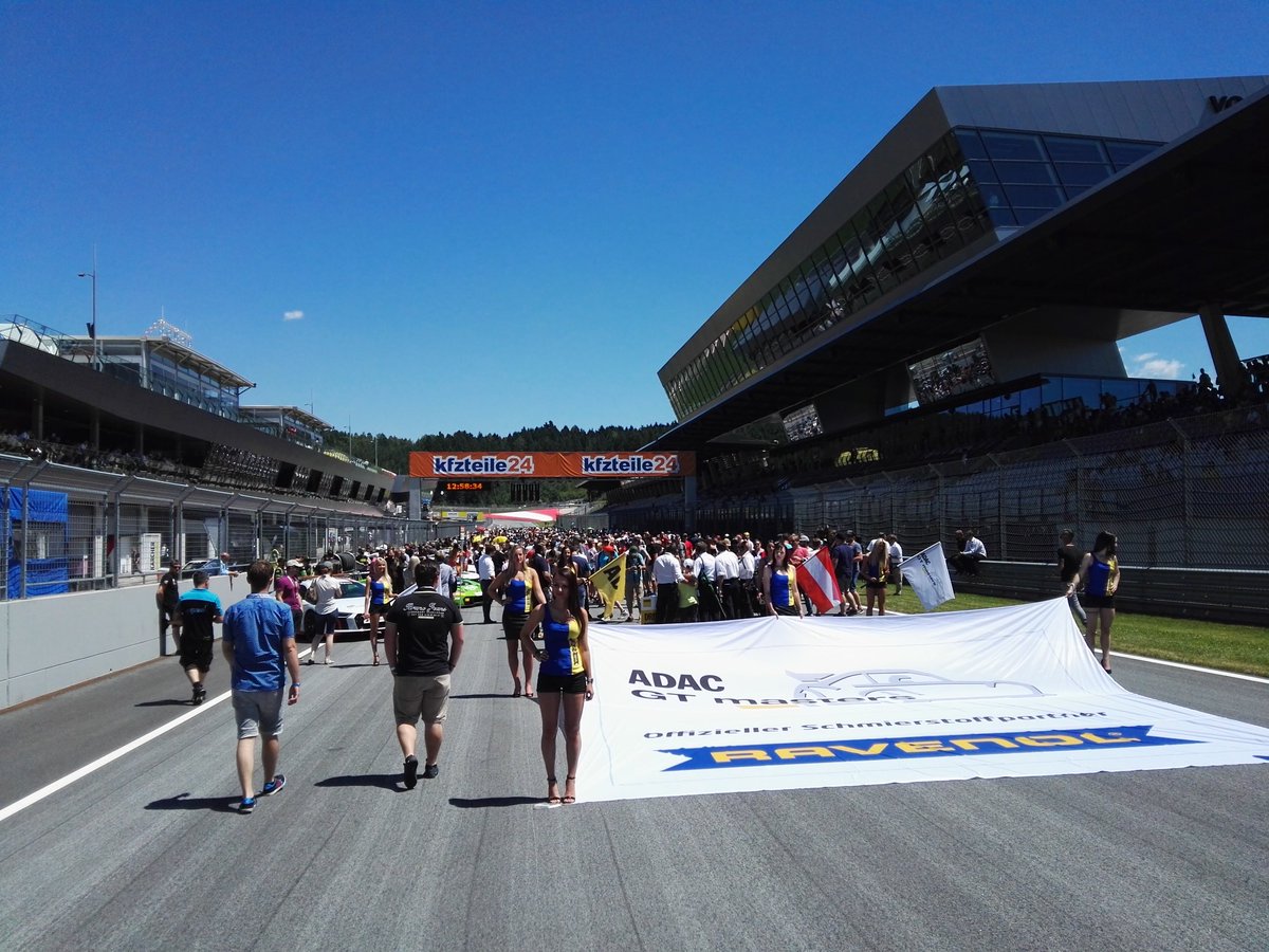 gtmasters's tweet photo. Sun is out and the grid walk is in full swing. Almost time for race 2 at @redbullring_. Watch live now at https://t.co/3Ah6GyjMam #GTMasters https://t.co/160lhl1Ccu