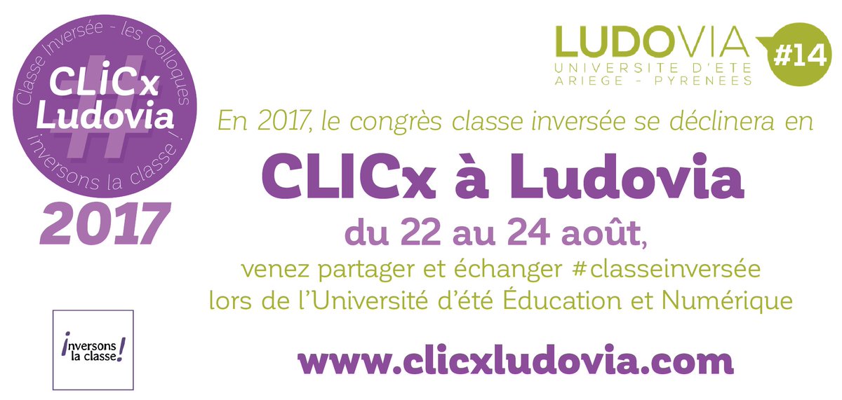 La_Conserv's tweet photo. Dernière ligne droite pour proposer une contribution pour le @CLICxLudovia !
https://t.co/Yrl5R9d39G
#Ludovia14 https://t.co/Pt2fRJaMns