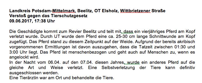 Reporter_Flash's tweet photo. Erneut ist in #Brandenburg ein #Pferderipper unterwegs.
Die Polizei bitte um Zeugen-Hinweise. https://t.co/JxCWsxt2vs