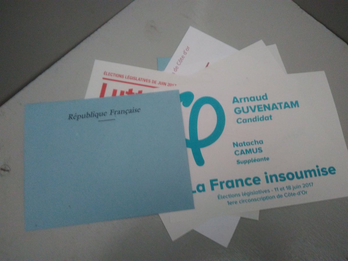 A fièrement voté pour le programme de la France Insoumise. @ArnaudGuvenatam @JLMelenchon  #legistatives2017 #Circo2101