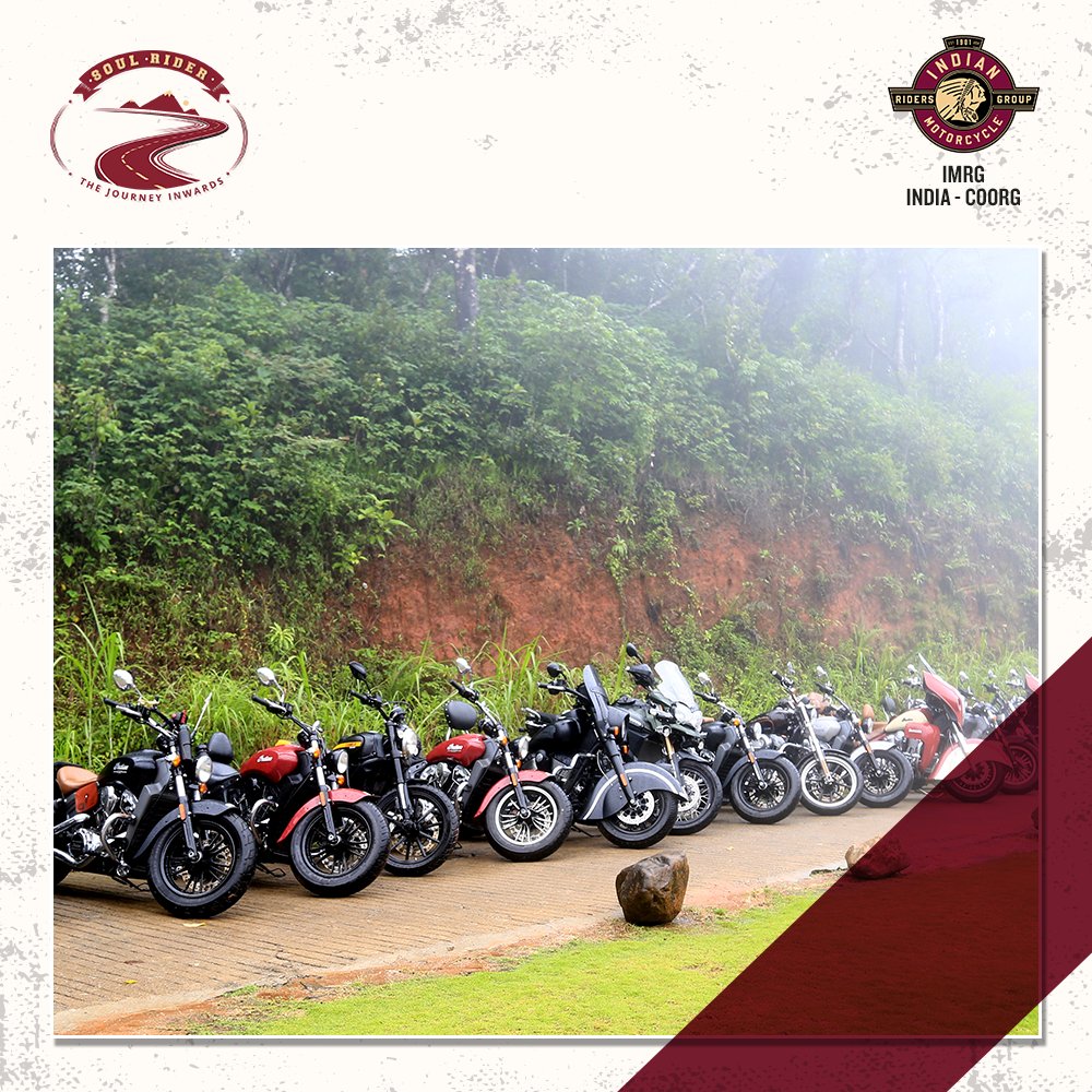 IndianMotorIND's tweet photo. The line-up to die for!
Day 2 @ #IMRG Coorg! #SoulRider #IndianMotorcycleIndia #Legendary #Thunderstroke111 #soul #rider #infinite #roads https://t.co/CUViTR2Uwd
