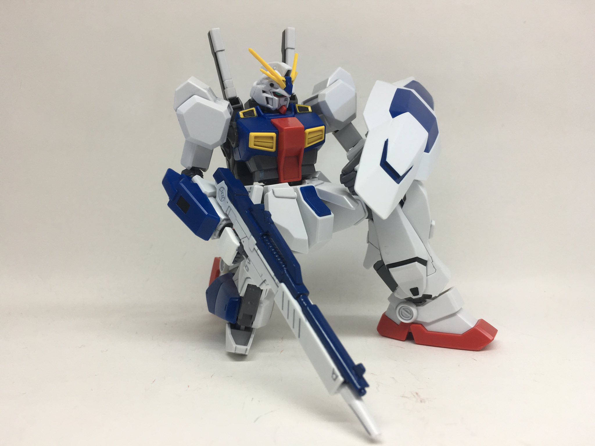 刃座鬼 セイバー沼稼働中 Hguc ガンダムan 1 トリスタン 2日間の大改修を終え無事完成 膝の可動範囲増やして 股関節を現在の軸式にして 肩をボールジョイントにして 腕二重関節にしました Seedポーズできるよ 今は関節素材がいくらでもあるから楽で