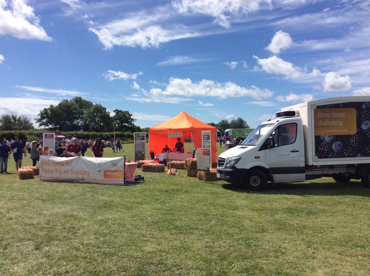The sun's shining here at <a href="/OpenFarmSunday/">OpenFarmSunday</a>. We've got products to sample, activities for all the family &amp; lots of goodies to give away #OFS17
