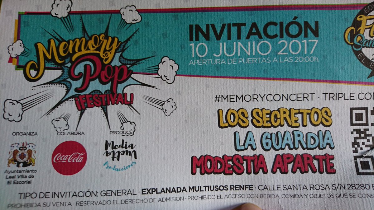 RaquelPalomero's tweet photo. Ir a un concierto de #LaGuardia #LosSecretos y #ModestiaAparte, mirar a tu alrededor y sentirte joven 😉 #MemoryConcert https://t.co/6153I0ennS