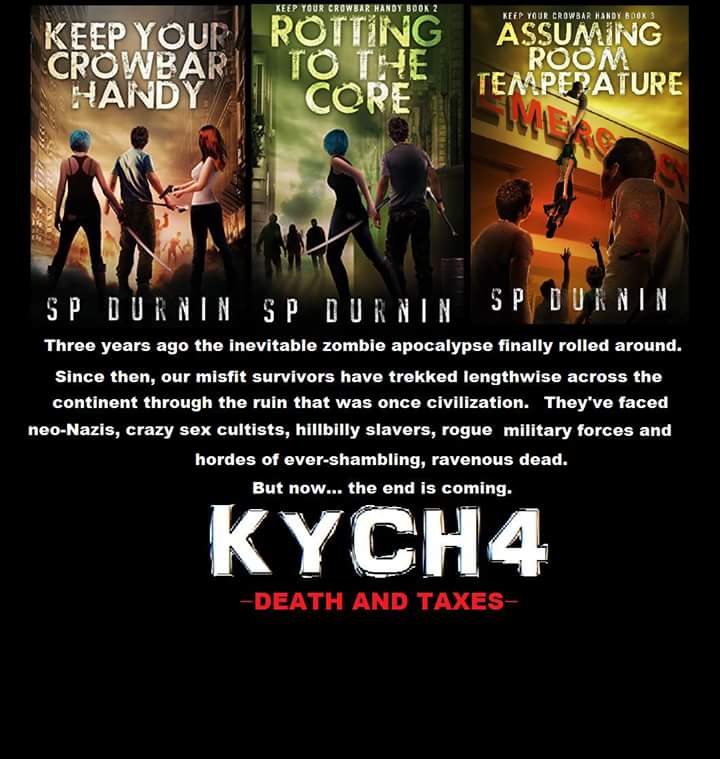 SPDurnin's tweet photo. The KYCH4: DEATH AND TAXES cover reveal and giveaway is live TODAY @ 1pm EST! Hit it up on Facebook at Shawn P. Durnin! https://t.co/tUHYmAmj4w