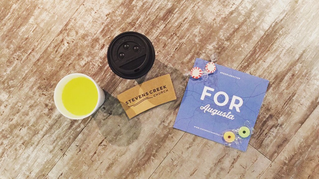 stevenscreek's tweet photo. We've got coffee (& lemonade, because summertime) waiting! See you at church soon! #foraugusta https://t.co/fsna1aoj6I