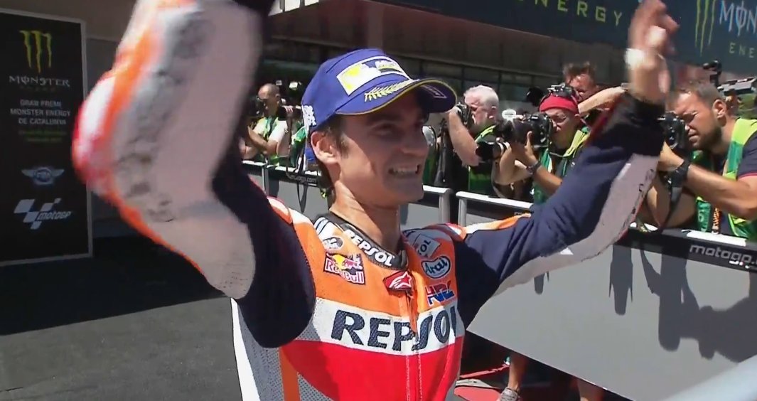 box_repsol's tweet photo. #DP26: "Managing the tyres was difficult and I couldn't run with Dovi's pace. It's great to be on the podium here".
#CatalanGP https://t.co/ZIBNkstU9c