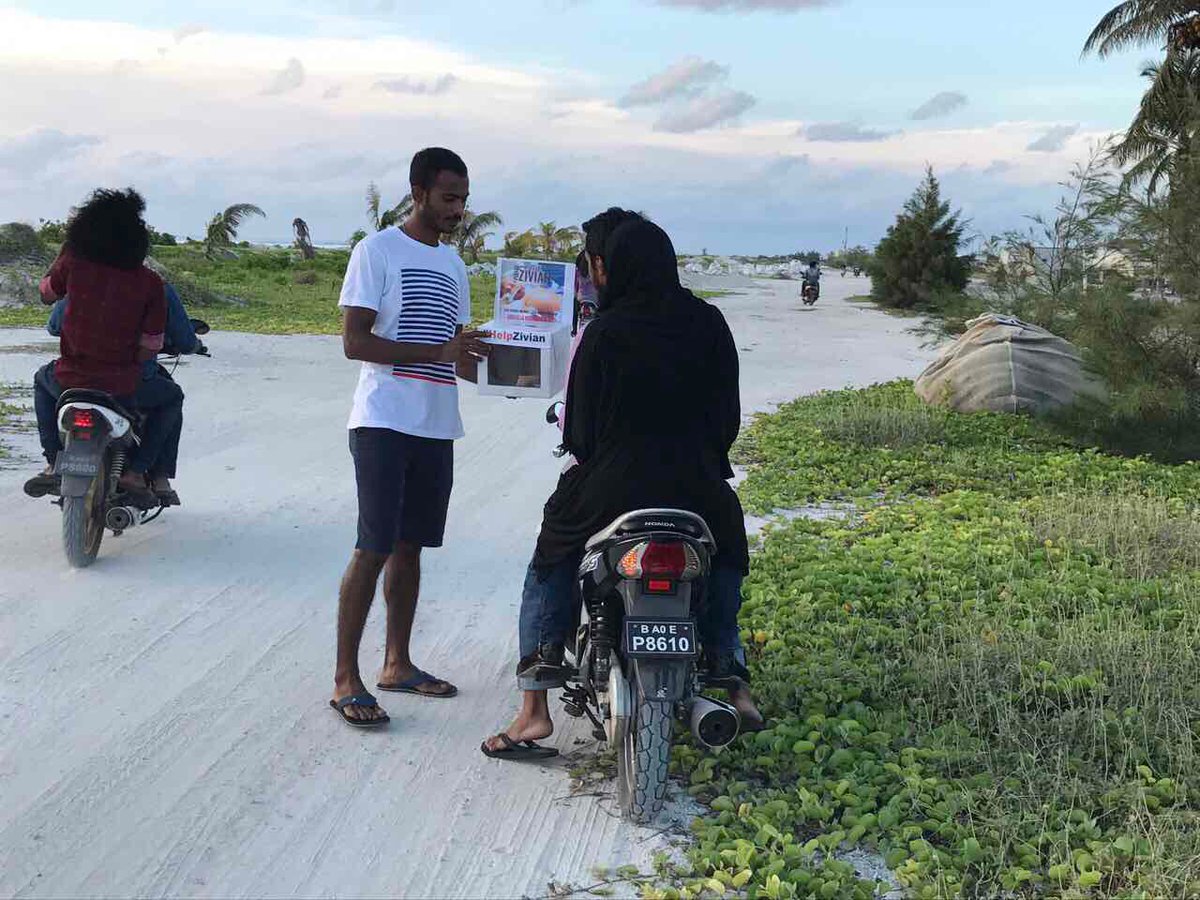 HelpZivian's tweet photo. #HelpZivian fundraising event #Day2 #HappeningNow at GDh.Thinadhoo https://t.co/TUbUSXPAuj