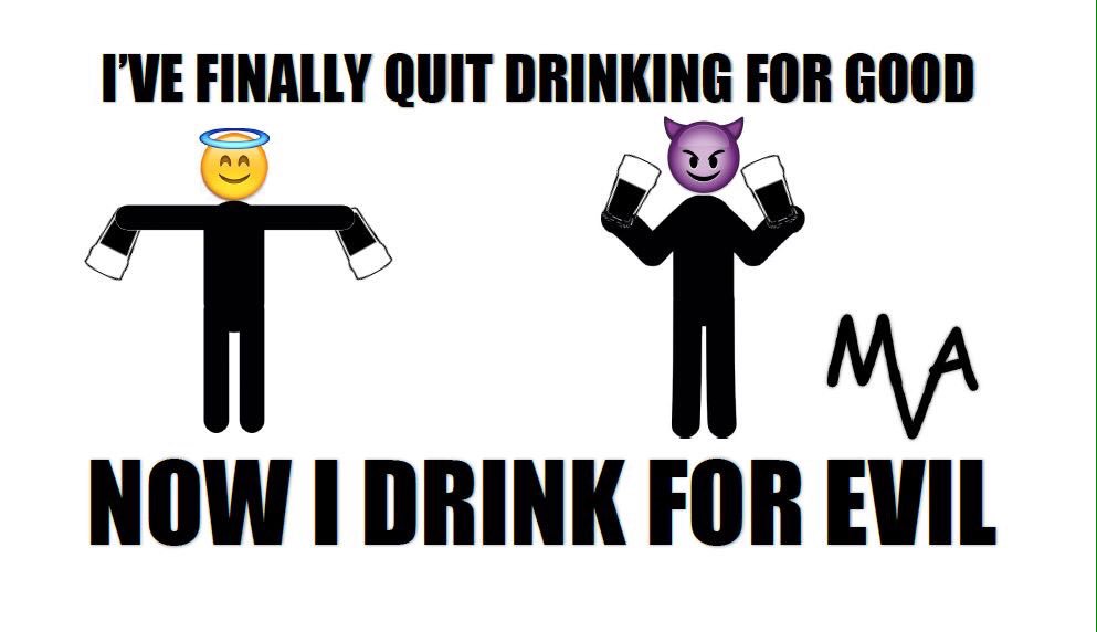 What do your drink for? 😇😈🍺 #ManvsAle #BeerFacts #beeroclock #beercraft