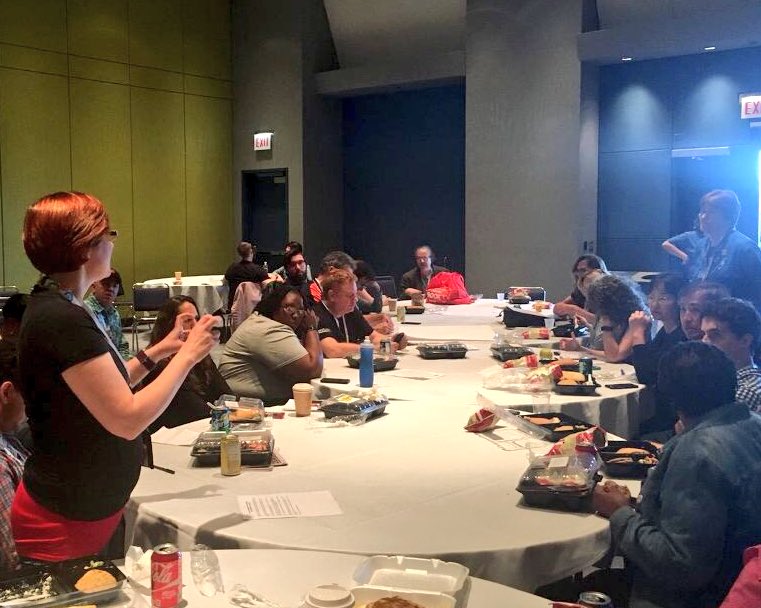 NationalNurses's tweet photo. Holy Cross Hospital RN Marianne addresses room of MD activists at #pplsummit who are eager to help nurses at HCH organizing for union #1u https://t.co/VL9stnRQPt