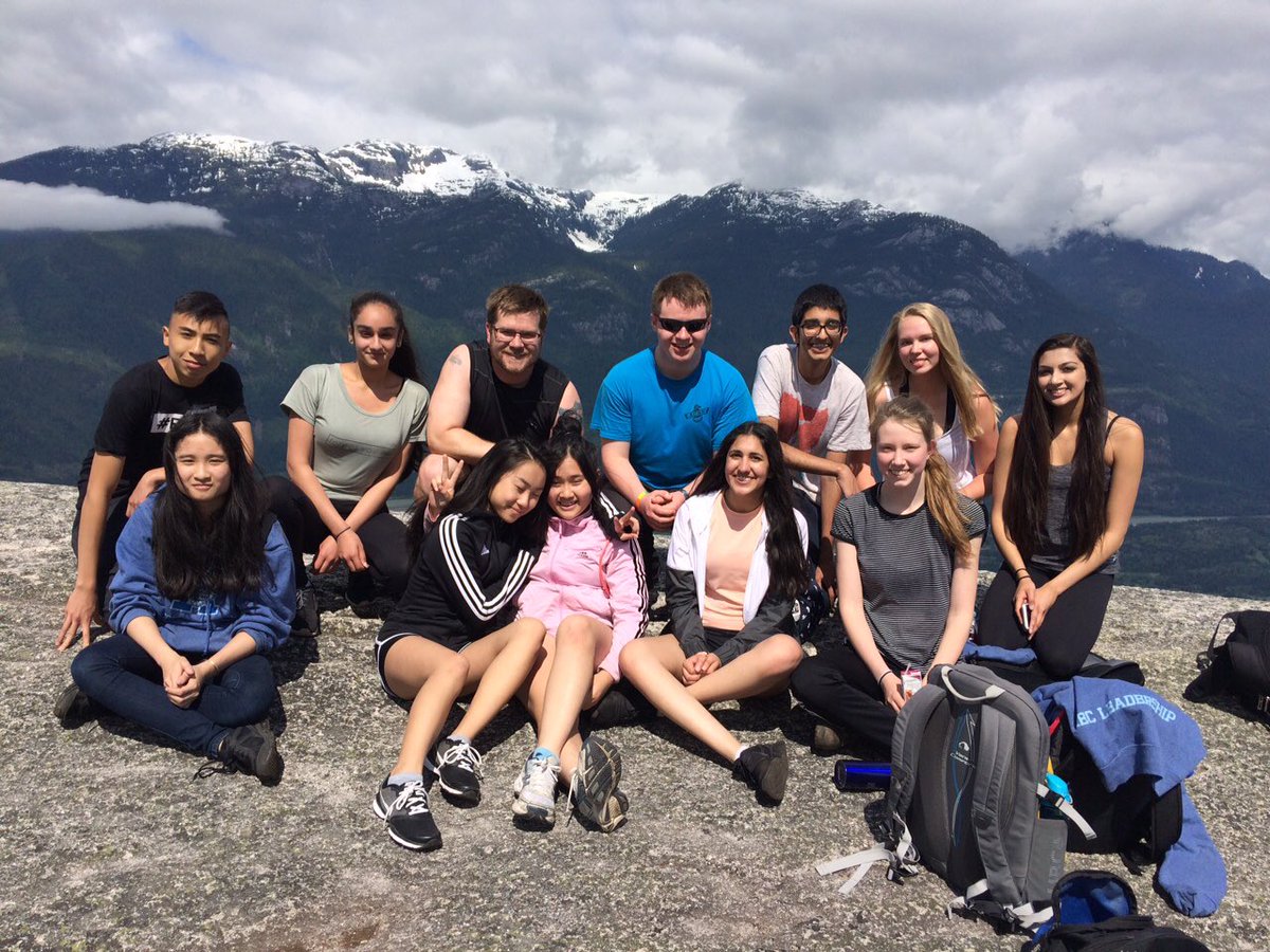 ACSSTotems's tweet photo. Mr Crowley and the Rec Leadership class tackled The Chief this morning. Here they are at the summit! #acsstotems #recleadership #thechief https://t.co/8KTp3cnqJq