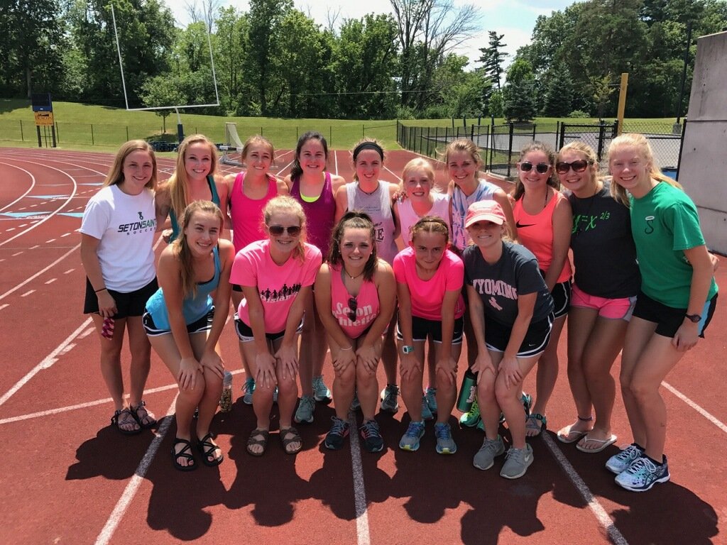 SetonTrackCC's tweet photo. #MilkMile 2k17 was a success! Congrats to champion Bella Mazza (8:00) and to Libby Mannix for completing the #TrifectaChallenge first! https://t.co/0wAIUzQ4Pe