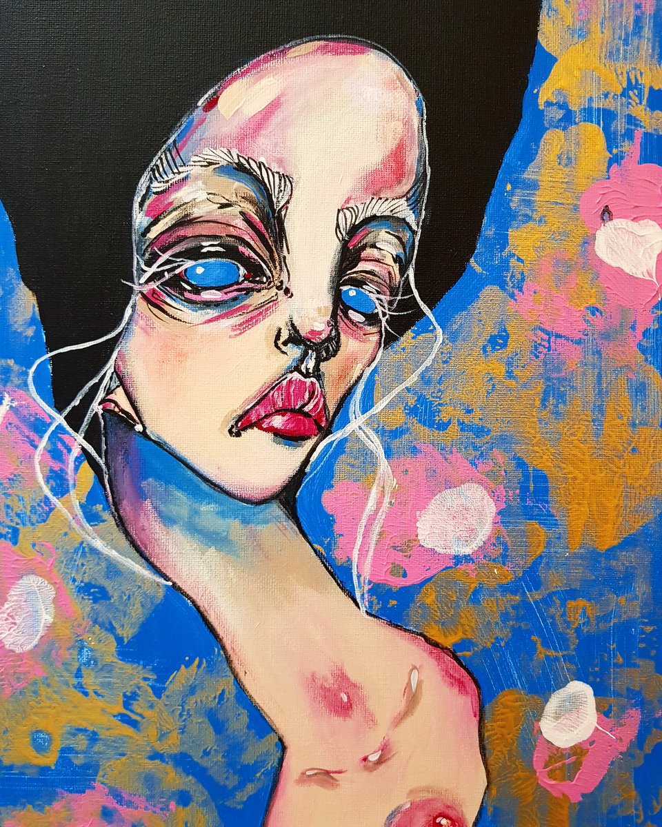 AnnaTsvell's tweet photo. in progress☄ #acrylics on #canvas board #art #painting #modernart #contemporaryart #portrait #surrealism #artist #artwip #acrylicpainting https://t.co/vx1JYu63wy