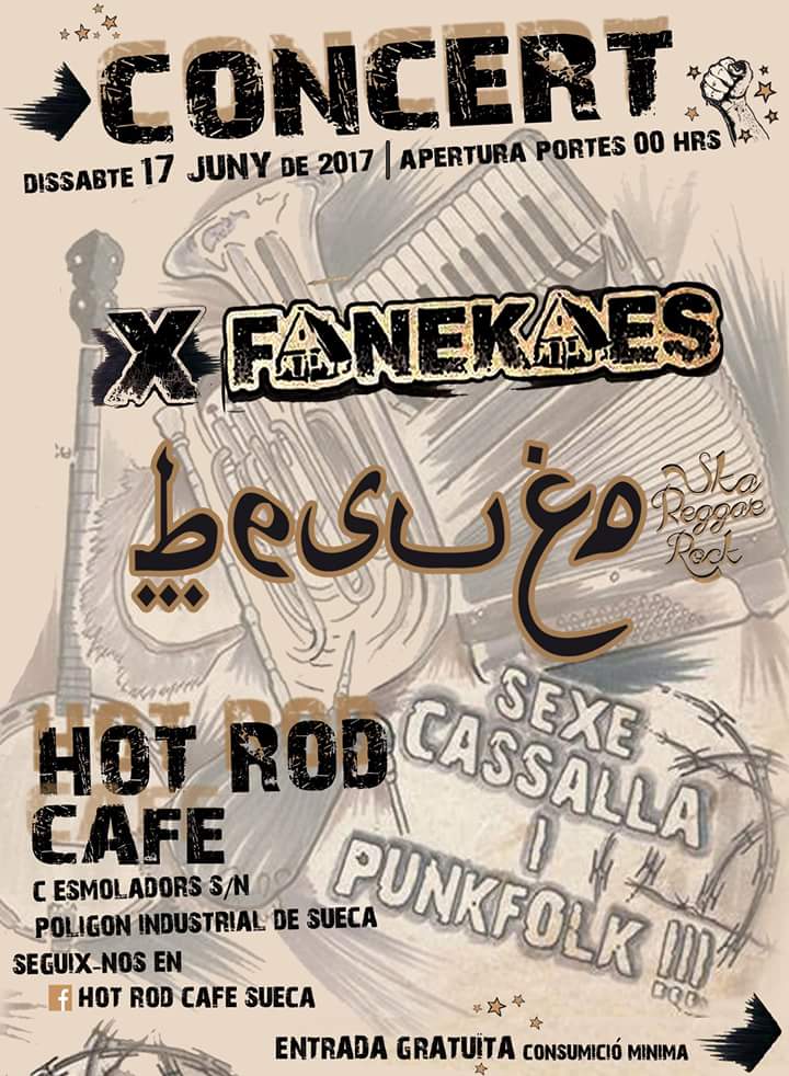 JMargaix's tweet photo. Súper concert. Festa assegurada! amb @XFanekaes  i @BesugoBanda   no hi falteu #sueca #xbesugaes #ska #músicaenvalencià #punkfolk https://t.co/KdxqLiMLYa