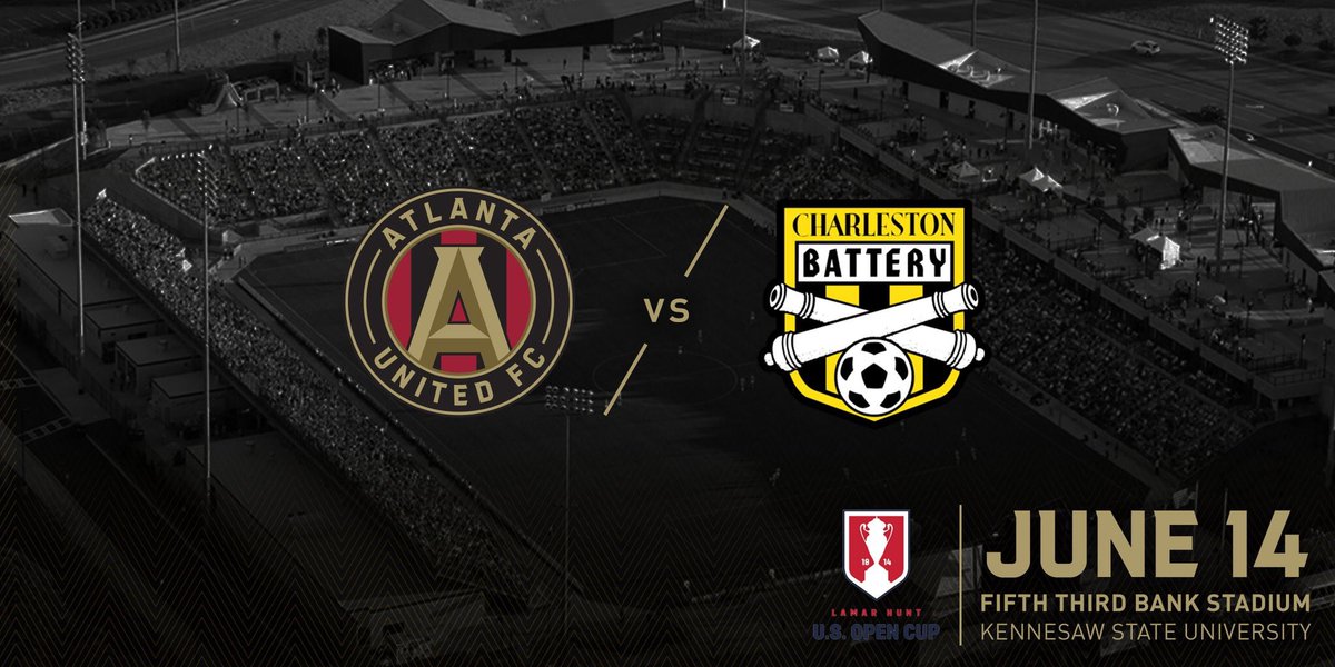 #ATLUTD's cup debut! Don't miss it.

📅 June 14
⏰ 7:30pm
🆚 <a href="/Chas_Battery/">Charleston Battery</a> 
🎟: bit.ly/2qYDKNo